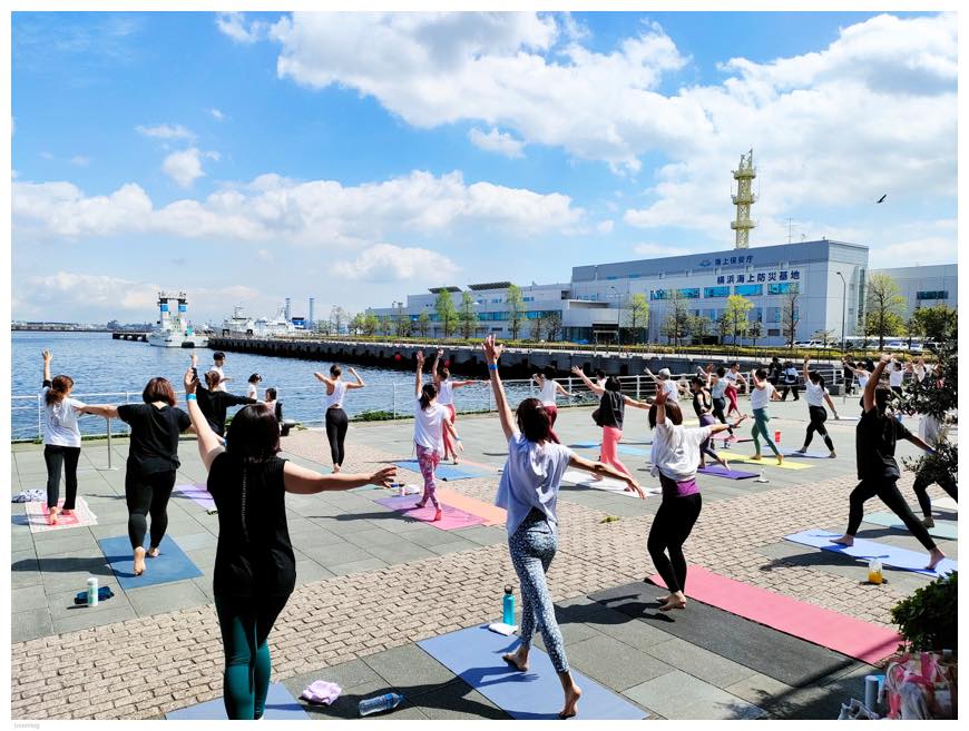 MARINE YOGA 2023 レッスン風景